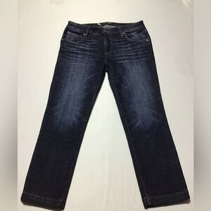 Kut from the Kloth Lauren Crop Stralight  Leg Dark Wash Jeans